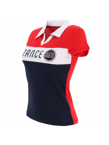 Polo france bleu marine/rouge femme - Allez Les Bleus