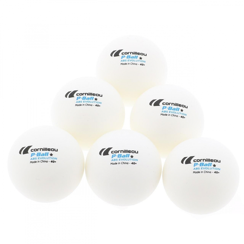 Pack 6 balles de tennis de table blanc - Cornilleau