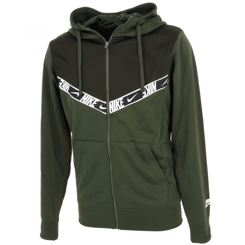 Sweat zippé à capuche repeat carbon vert homme - Nike
