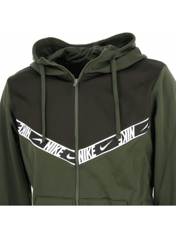 Sweat zippé à capuche repeat carbon vert homme - Nike