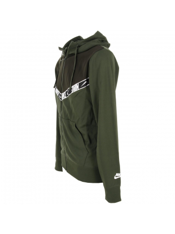 Sweat zippé à capuche repeat carbon vert homme - Nike