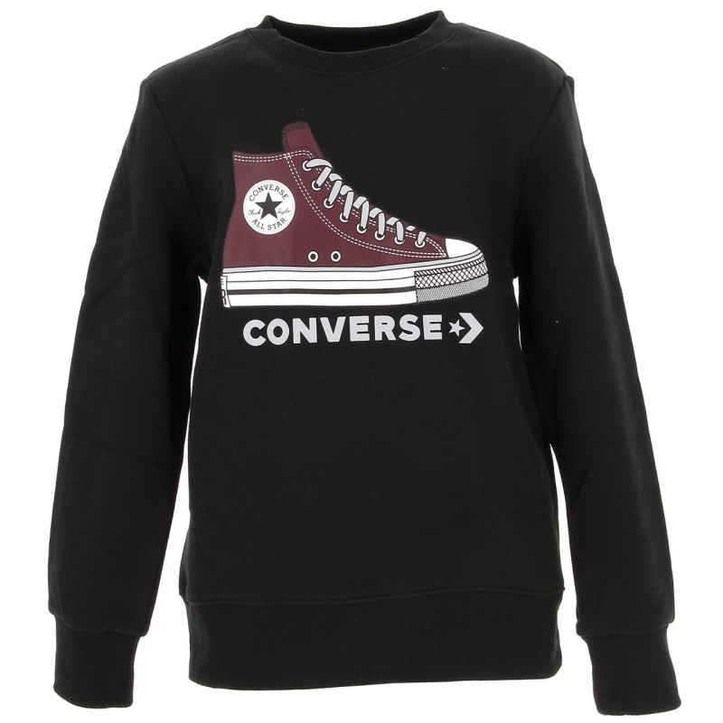 Sweat crew insets noir enfant - Converse