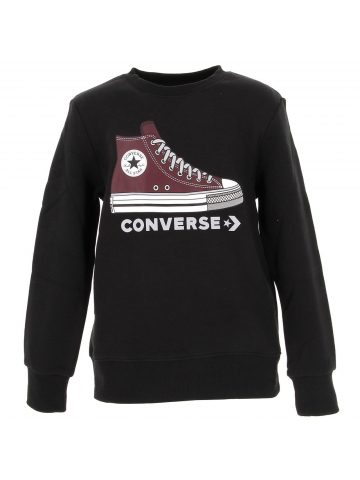 Sweat crew insets noir enfant - Converse