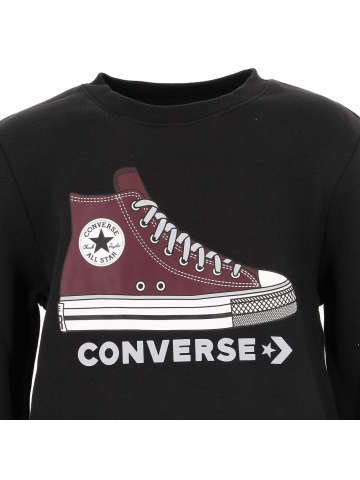 Sweat crew insets noir enfant - Converse