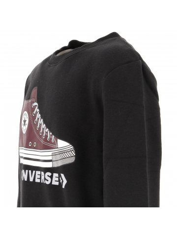 Sweat crew insets noir enfant - Converse