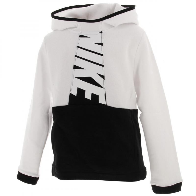 Sweat à capuche nsw amplify blanc/noir enfant - Nike