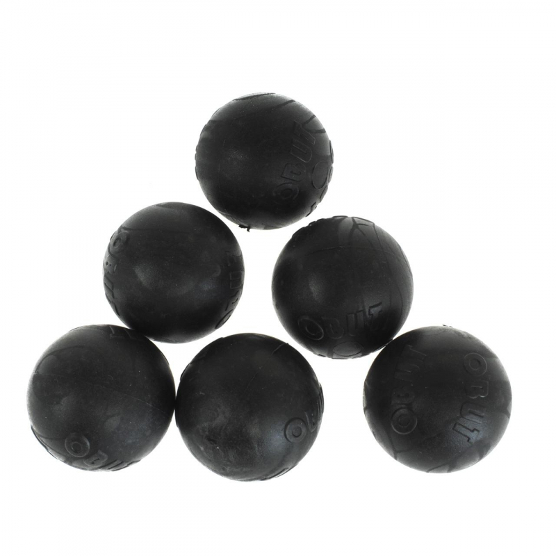 Pack 6 buts ramassables par aimant pétanque noir - Obut