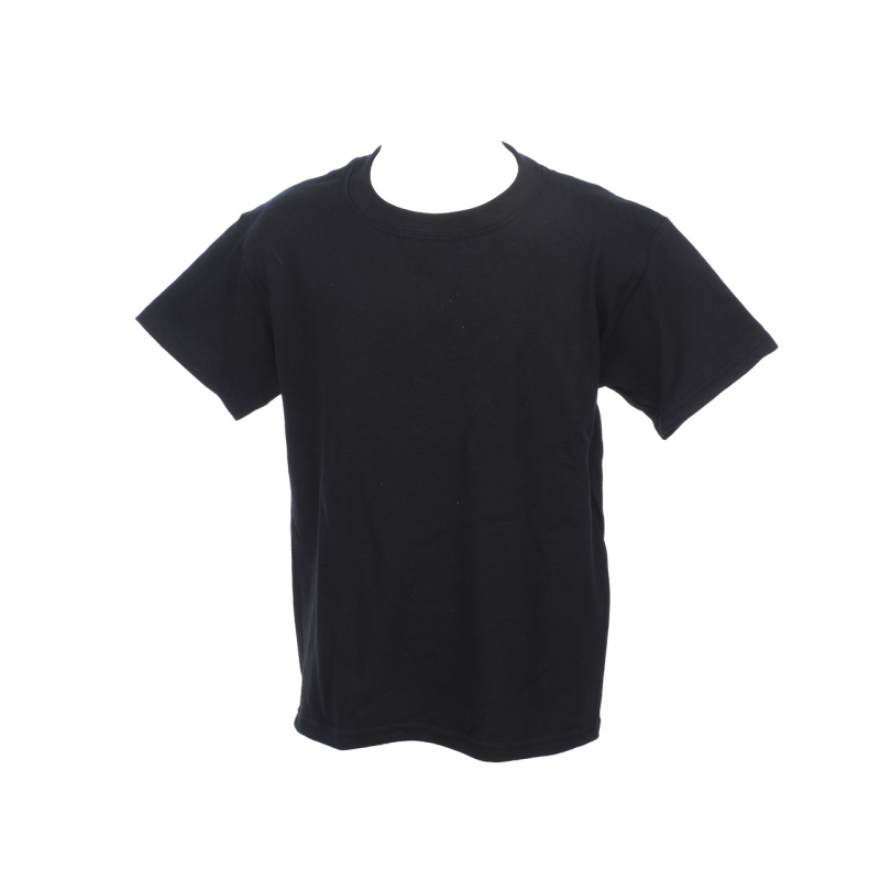 T-shirt basic uni heavy noir enfant - Gildan