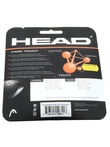 Cordage raquette de tennis hawk touch gris - Head