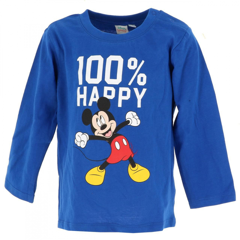 T-shirt manches longues mickey bleu garçon - Disney