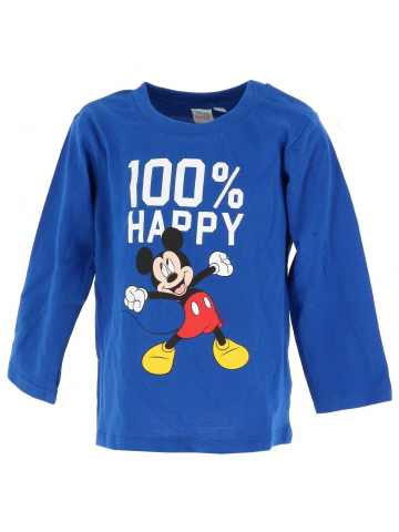 T-shirt manches longues mickey bleu garçon - Disney