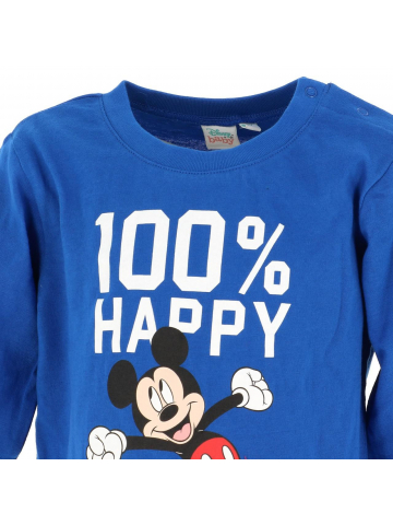 T-shirt manches longues mickey bleu garçon - Disney