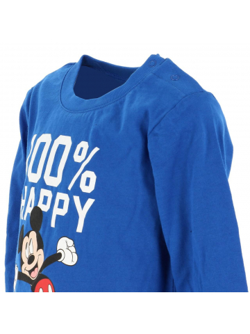 T-shirt manches longues mickey bleu garçon - Disney