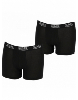 Pack 2 boxers uni noir homme - Von Dutch