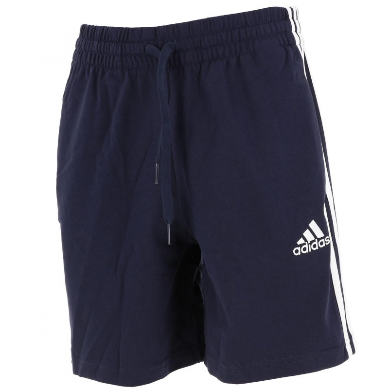 Short de sport 3 bandes bleu marine homme - Adidas