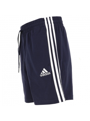 Short de sport 3 bandes bleu marine homme - Adidas