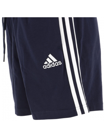 Short de sport 3 bandes bleu marine homme - Adidas