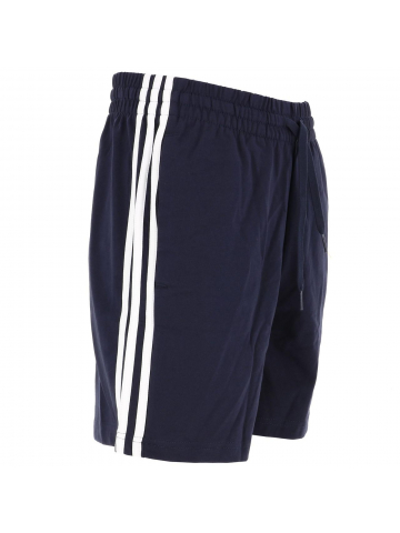 Short de sport 3 bandes bleu marine homme - Adidas