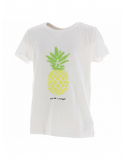 T-shirt ananas blanc fille - Only