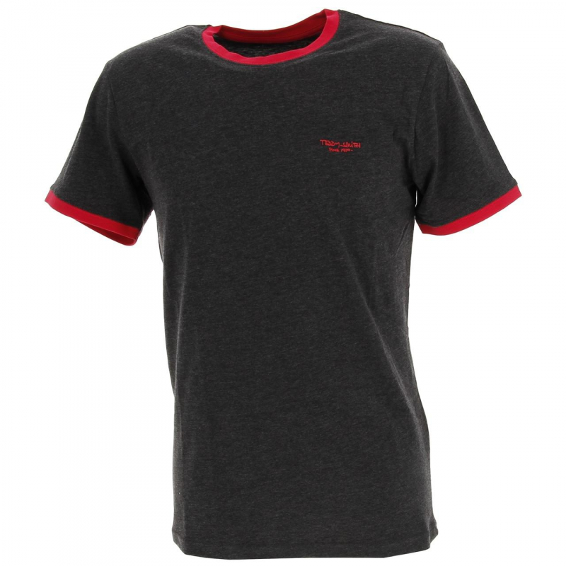 T-shirt the tee gris/rouge homme - Teddy Smith