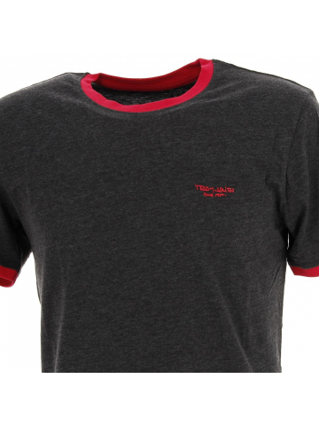 T-shirt the tee gris/rouge homme - Teddy Smith