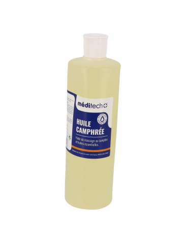 Huile de massage au camphre/huiles essentielles 500ml - Meditech