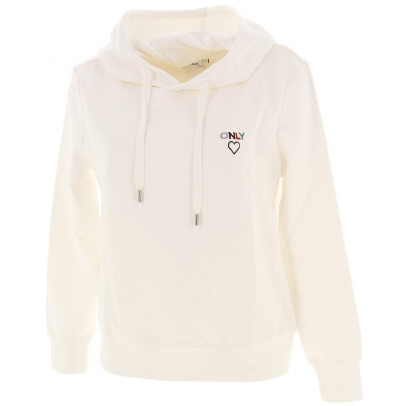 Sweat à capuche noomi blanc femme - Only