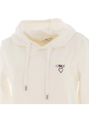 Sweat à capuche noomi blanc femme - Only