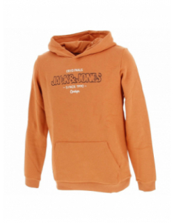 Sweat à capuche surface orange garçon - Jack & Jones