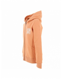 Sweat à capuche zippé collage orange garçon - Jack & Jones