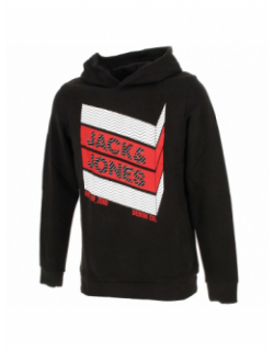 Sweat à capuche bjorn noir garçon - Jack & Jones