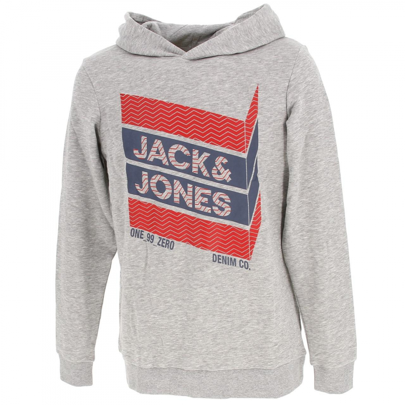 Sweat à capuche bjorn gris garçon - Jack & Jones