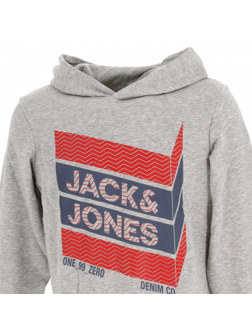 Sweat à capuche bjorn gris garçon - Jack & Jones