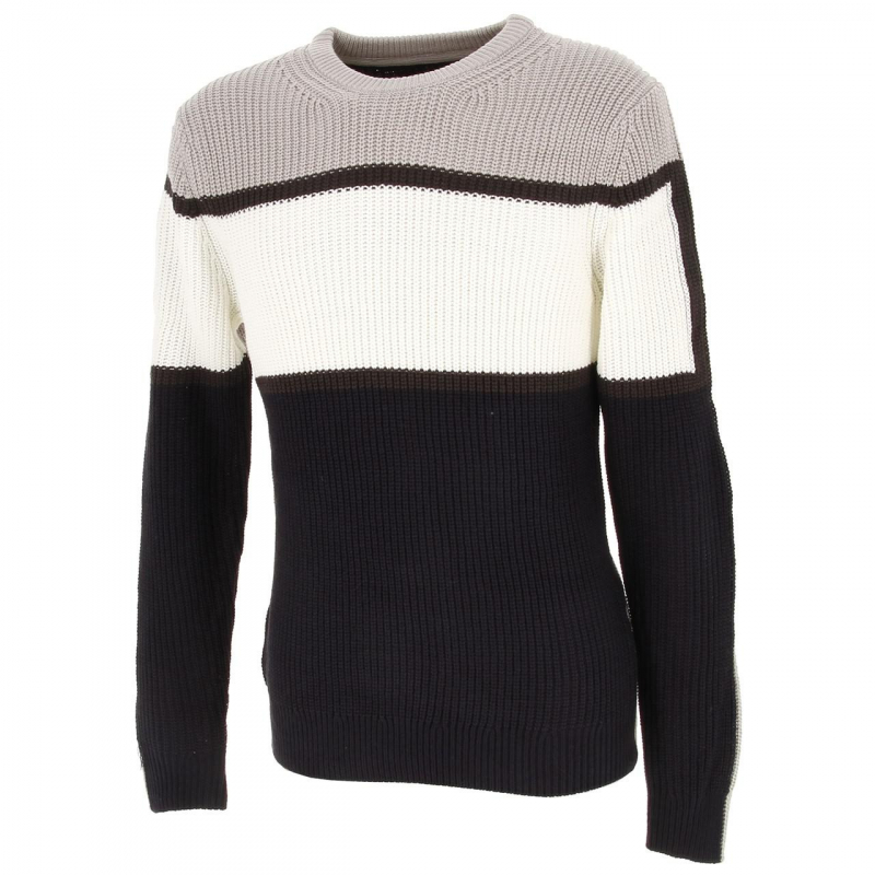 Pull grosse maille delfield gris homme - Jack & Jones