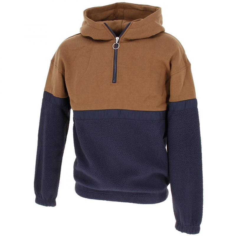 Sweat à capuche vigour marron/bleu marine homme - Jack & Jones