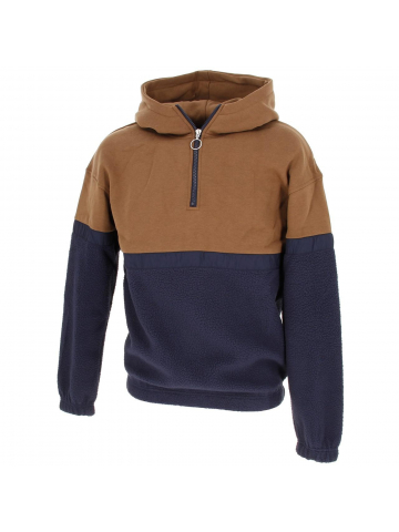 Sweat à capuche vigour marron/bleu marine homme - Jack & Jones