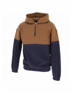 Sweat à capuche vigour marron/bleu marine homme - Jack & Jones