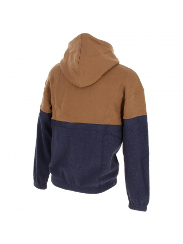 Sweat à capuche vigour marron/bleu marine homme - Jack & Jones