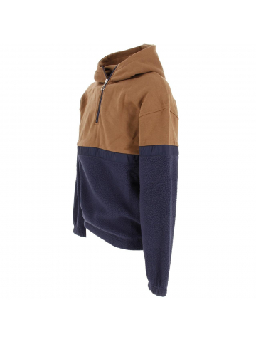 Sweat à capuche vigour marron/bleu marine homme - Jack & Jones