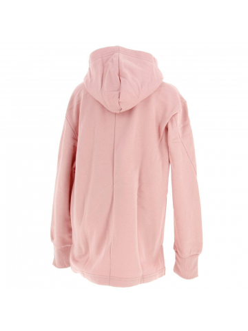 Sweat à capuche logo argenté rose fille - Adidas