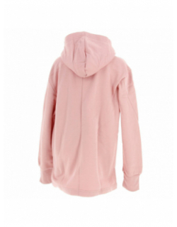 Sweat à capuche logo argenté rose fille - Adidas