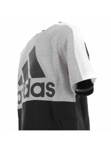 T-shirt sport 3 bandes gris garçon - Adidas