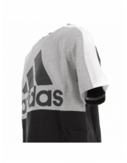 T-shirt sport 3 bandes gris garçon - Adidas