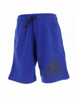Short de sport coton bleu garçon - Adidas