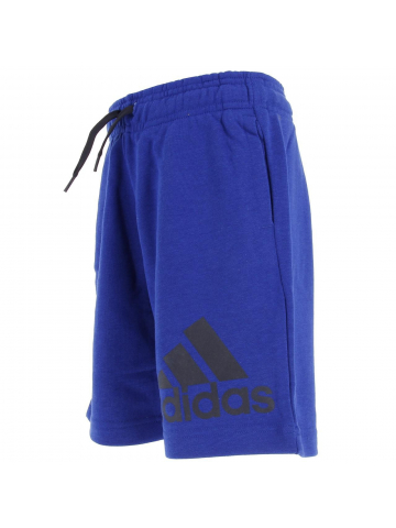 Short de sport coton bleu garçon - Adidas