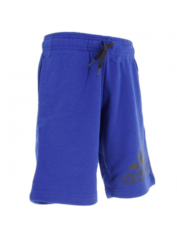 Short de sport coton bleu garçon - Adidas