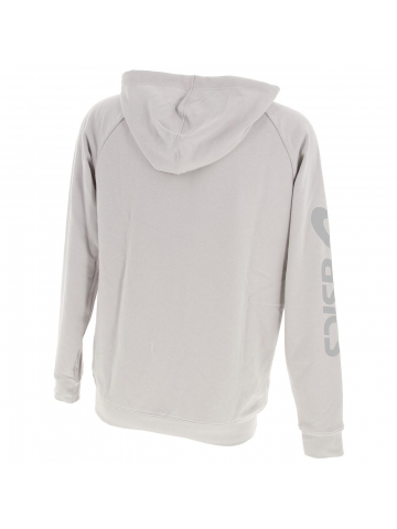 Sweat à capuche zippé big asics gris clair homme - Asics