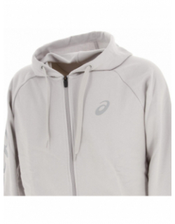 Sweat à capuche zippé big asics gris clair homme - Asics