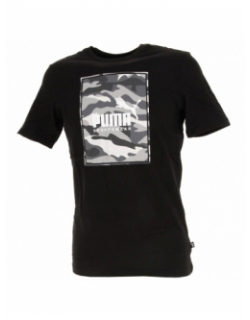 T-shirt box logo camo noir homme - Puma