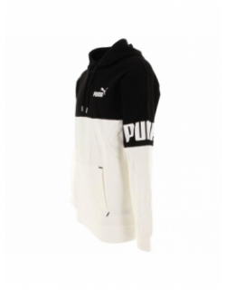 Sweat à capuche colorblock blanc homme - Puma